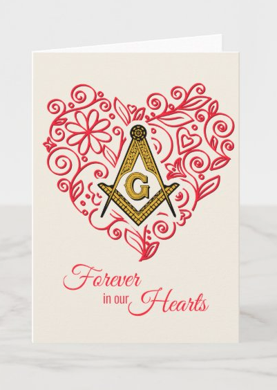 (image for) Masonic Sweetheart Cutwork Heart Valentine's Day - Pack of 25